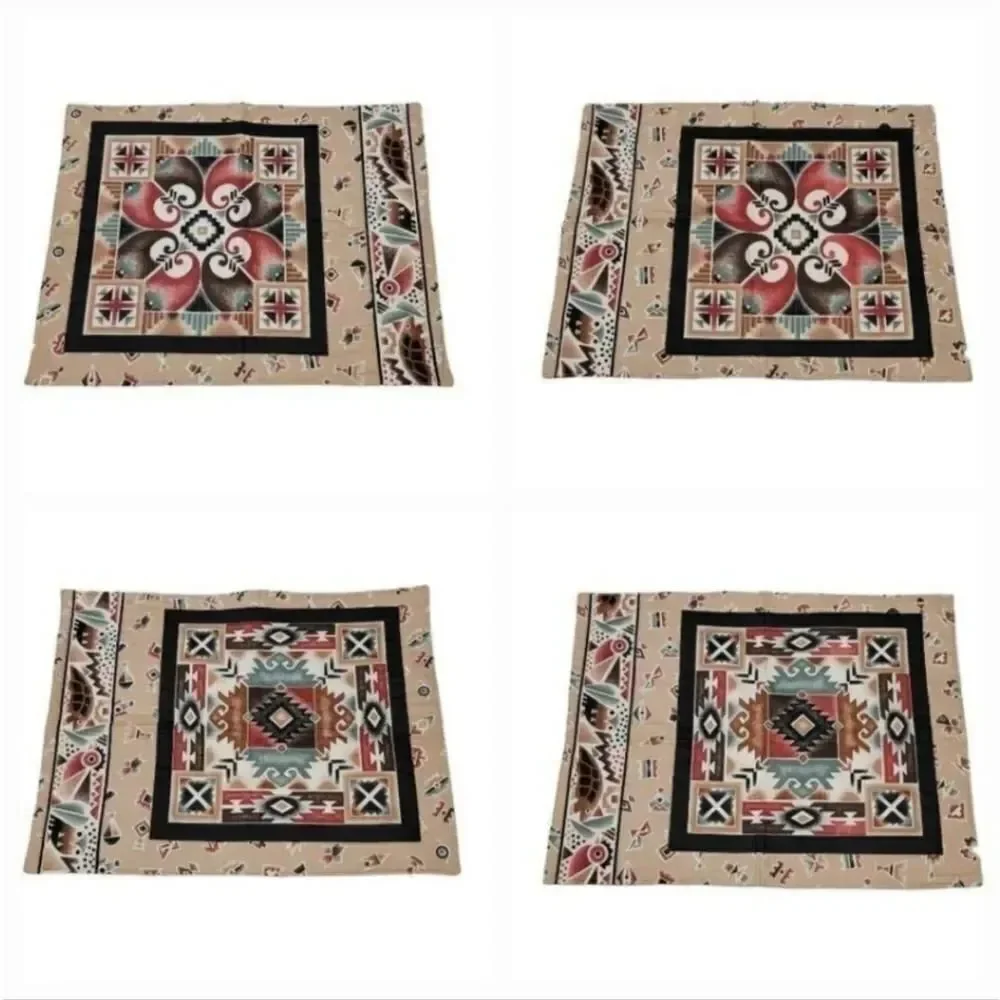 Vintage 90's Handcrafted Southwestern Quilted Table Placemats 4 PC Set